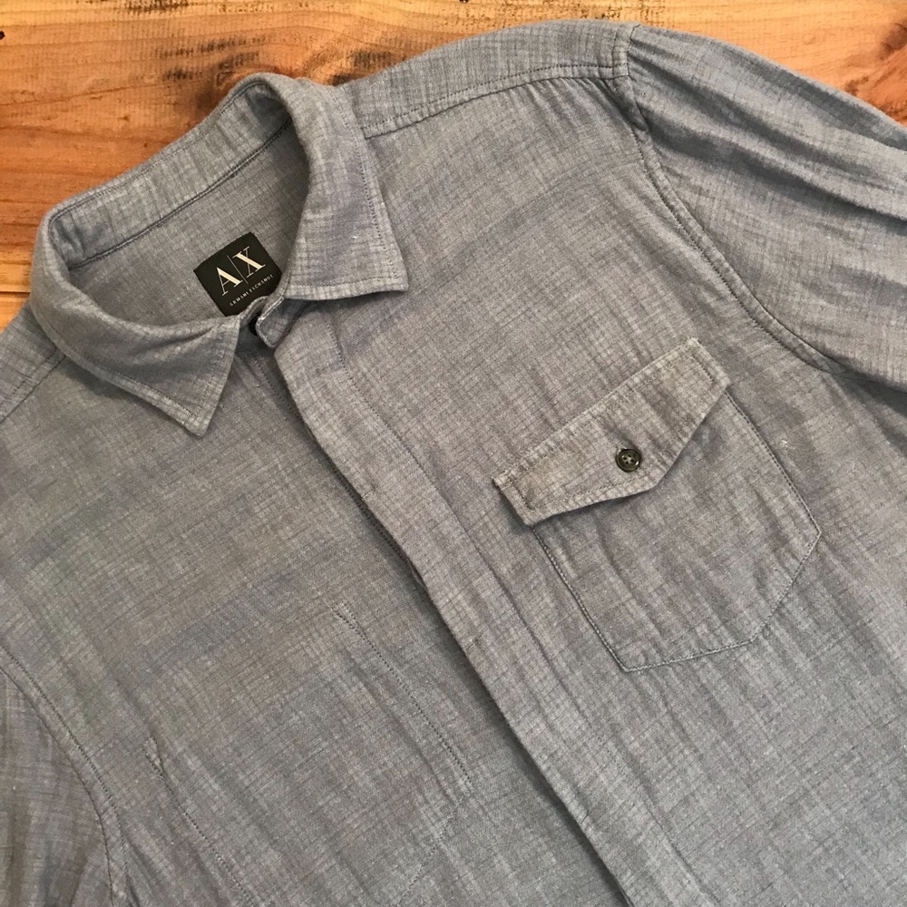 Armani Exchange Double Layer Button Down Shirt - image 1
